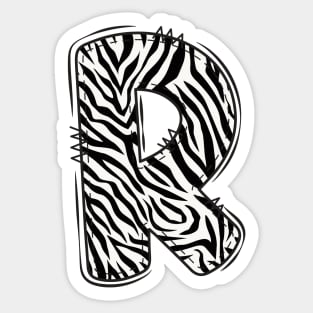 Zebra Letter R Sticker